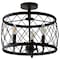 Jonathan Y Eleanor 15" 3-Light Metal LED Semi Flush Mount Ceiling Light, Oil Rubbed Bronze JYL9037B - alternate 3