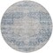 Homeroots 8' Blue And Ivory Round Oriental Washable Indoor Outdoor Area Rug 605105 - alternate 5