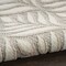 Homeroots 8' Gray and Ivory Round Floral Indoor Outdoor Area Rug 527646 - alternate 6