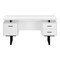 Homeroots 60" White and Black Wood and Metal Sled Computer Desk With Three Drawers 490008 - alternate 3