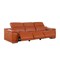 Homeroots 107" Camel Italian Leather Reclining Metal USB Sofa 720278 - alternate 4