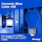 Bulbrite 25-Watt Equivalent Ceramic Blue Color A19 Weatherproof Outdoor E26 Medium BaseLED Light Bulb, 10PK 862316 - alternate 2