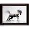 Homeroots Running White Stallion 2 Black Framed Print Wall Art 405085 - alternate 1