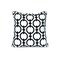 Homeroots 20" Black and White Geometric Cotton Throw Pillow 529274 - alternate 3
