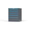 Strong Hold 6 drawer cabinet - (1x 2ft, 1x 3ft, 1x 4ft, 3x 5ft) - Blue accents - Keyed Alike S3036-PPAAS-0605FS - alternate 3