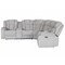 Homeroots Light Gray Fabric Power Reclining Curved Corner Sectional With Console 564423 - alternate 5
