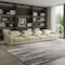 Homeroots 169" Beige Italian Leather Reclining USB Sofa 632897 - alternate 2