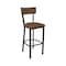 Bfm Seating Bristol Barstool - Grade 4 Upholstered Seat & Back - Steel Frame - Sand Black Finish 4301BSTT022-SB - alternate 1