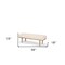 Homeroots 56in Beige and Brown Cotton and Solid Wood Upholstered Bench 606738 - alternate 4