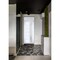 Vdomdoors Front Exterior Prehung FiberGlass Door Frosted Glass / Manux 8088 White Silk / Transom Window / Off MANUX8088EXD-WS-W30 x H80+14-RH - alternate 2