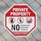 Signmission Private Property No Trespassing Sol, 6 Inch X 6 Inch, Plastic Sign OC-P-6-103 - alternate 4