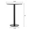 Flash Furniture 31.25" RND Tabletop, Seamless Surface Technology, White Faux Marble, 18" Round Black Bar Height Base ST-RD31-WHMAR-TR18B-GG - alternate 4