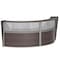 Linea Italia Curved Reception Desk 2 Units, Clear Panel, 124 inW x 49 inD, Mocha ZUT316 - alternate 1