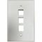 Eaton Tripp Lite Series Safe-IT 3-Port Single-Gang Keystone Wall Plate, Antibacterial, Ivory Matte, TAA N042AB-003-IVM - alternate 1
