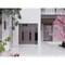 Vdomdoors Front Exterior Prehung Aluminum Double Doors Ronex1205 Bronze Oak Top Transom Mirrored Clear Glass RONEX1205DEXD-OAK-W72+14xH96+14-RH-O - alternate 3