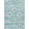 Homeroots 5' X 8' Aqua Turquoise And Ivory Southwestern Washable Indoor Outdoor Area Rug 588685 - alternate 5