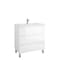 Homeroots 32" White Wood Freestanding Bathroom Vanity With White Sink And Three Drawers 624141 - alternate 1