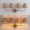 Jonathan Y Malaya 31.5" 4-Light Bohemian Coastal Metal Pleated Paper Shade LED Vanity Light, Beige/Brass Gold JYL1617A - alternate 5
