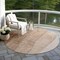 Homeroots 8' Brown And Beige Round Ombre Washable Indoor Outdoor Area Rug 581800 - alternate 5