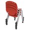Regency Rico Classroom Training Mobile Stack Chair Armless - Red, 4PK K305-RD-4PK - alternate 3