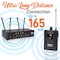 Pyle Pyle Portable UHF Wireless Microphone System - Battery Operated Four Microphone Set, 165 ft Range PDWM4122 - alternate 4