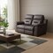 Homeroots 67in Brown Faux Leather Manual Reclining Loveseat 343909 - alternate 3