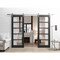 Sartodoors Sturdy Double Barn Door Black Solid Core Modern Interior QUADRO4522DB-S-BLK-36 - alternate 1