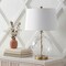 Jonathan Y Rae 26.5 in. Modern Glam Glass/Metal Gourd LED Table Lamp, Clear/Brass Gold JYL1067C - alternate 5