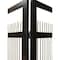 Homeroots 72" Brown Folding Three Panel Screen Room Divider 415093 - alternate 3