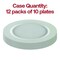 Smarty Had A Party 7.5" Matte Turquoise Round Disposable Plastic Appetizer/Salad Plates (120 Plates), 120PK 4857TQ-CASE - alternate 4