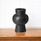 Homeroots 11" Black Abstract Cylinder Ceramic Table Vase 397543 - alternate 5