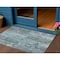 Homeroots 3' X 5' Teal Blue Charcoal And Gray Abstract Washable Indoor Outdoor Area Rug 618781 - alternate 1