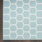Homeroots 9' X 12' Aqua And Ivory Geometric Indoor Outdoor Area Rug 556306 - alternate 5