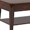 Homeroots 47" Dark Brown Wood Lift Top Coffee Table With Shelf 286040 - alternate 2