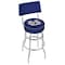 Holland Bar Stool Co 30" Chrome 2-Ring Utah State Swivel Bar Stool, Back L7C430UtahSt - alternate 1