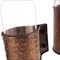 Homeroots Set of Three Clear and Bronze Hammered Cylinder Metal and Glass Table Vase, 3PK 530273 - alternate 2
