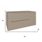 Homeroots 40" Taupe Wood Floating Bathroom Vanity With White Sink And Two Drawers 624125 - alternate 3