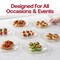 Smarty Had A Party 7.5" Clear with Gold Rim Organic Round Plastic Appetizer/Salad Plates, 120PK 937CLG-CASE - alternate 4