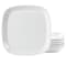 Our Table Simply White 6 Piece 8 Inch Square Fine Ceramic Salad Plate Set in White 133025.01 - alternate 1