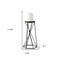 Homeroots 11" Black Distressed Geometric Metal Tabletop Pillar Candle Holder 608392 - alternate 2