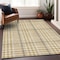 Homeroots 9' X 12' Gold Gray And Beige Plaid Washable Indoor Outdoor Area Rug 601480 - alternate 4