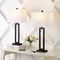 Jonathan Y Sabrina 28.5" Vintage Industrial Iron LED Table Lamp with Pull-Chain and USB Charging Port, Bla, 2PK JYL1126C-SET2 - alternate 3