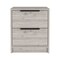 Homeroots 19" Gray Wood Two Drawer Nightstand 543650 - alternate 1