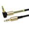 Sanoxy 3.5mm Male to M Aux Cable Cord L-Shaped Right Angle Car Audio Headphone Jack (Black) SNX-CABLE139 - alternate 2