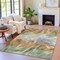 Homeroots 5' X 8' Beige And Copper Abstract Washable Indoor Outdoor Area Rug 631330 - alternate 3