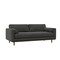 Homeroots 89" Gray Fabric Sofa With Ottoman With Brown Legs 641058 - alternate 5