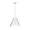 Z-Lite Aria 1 Light Pendant, Brushed Nickel/Brushed Nickel & Inner White, 18 In W x 16 In H 1952P18-BN - alternate 1