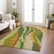 Homeroots 5' X 8' Green Beige And Copper Abstract Washable Indoor Outdoor Area Rug 600967 - alternate 2