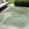 Homeroots 8' X 10' Fern Green And Artichoke Green Abstract Washable Indoor Outdoor Area Rug 582947 - alternate 1