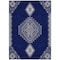 Homeroots 5' X 8' Navy Blue Gray And Brown Oriental Washable Indoor Outdoor Area Rug 598425 - alternate 3